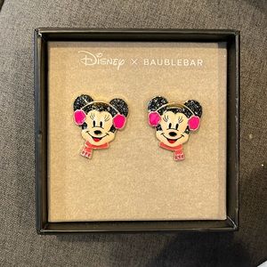 Disney x Baublebar Winter Mickey earrings NEW
